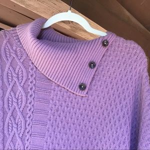 Talbots lambs wool poncho style sweater